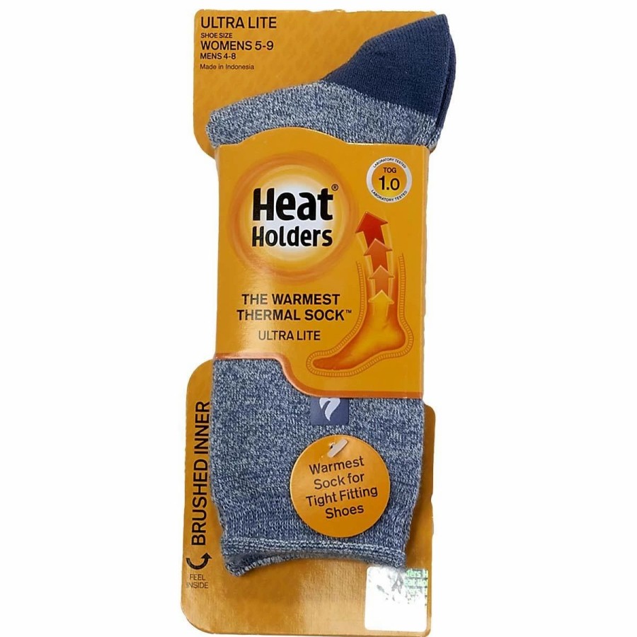 * Basics Womens Heat Holders Brenda Ultra Lite Twist Crew Socks Basics