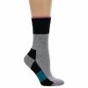 * Basics Womens Dr. Motion Color Block Compression Crew Socks Basics