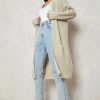 * Fisherman Edge To Edge Boyfriend Cardigan White