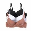 * Basics Womens Body Embrace 3Pk. Lace & Micro Push-Up Bras-Be2495-3Pkm Basics