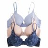 * Basics Womens Lucky Brand 3Pk. T-Shirt Bras Lvd00164Dbv Basics