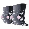 * Basics Womens Gentle Grip Posh Poodle Novelty Crew Socks Basics