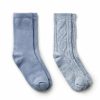 * Basics Womens Cuddl Duds 2Pk. Space Dye Diamond Cable Rib Crew Socks Basics