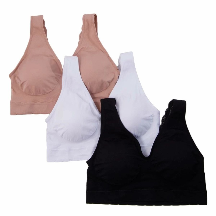 * Basics Plus Size Delta Burke 3Pk. Comfort Bra Db5243-3Pkan Basics