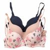 * Basics Womens Laura Ashley 3Pk. Micro Push-Up Bras-Ls2788-3Pkg Basics