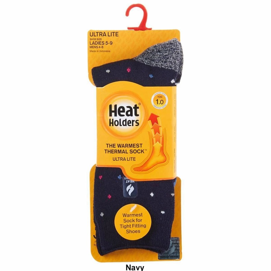 * Basics Womens Heat Holders Ultra Lite Spot Crew Socks Basics