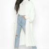 * Oversized Balloon Sleeve Cardigan White