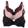 * Basics Plus Size Kathy Ireland 3Pk. Push-Up Bras 3Pkbra820 Basics