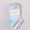 * Basics Womens Gold Toe 6Pk. Aqua Multi Soft Liner Socks Basics