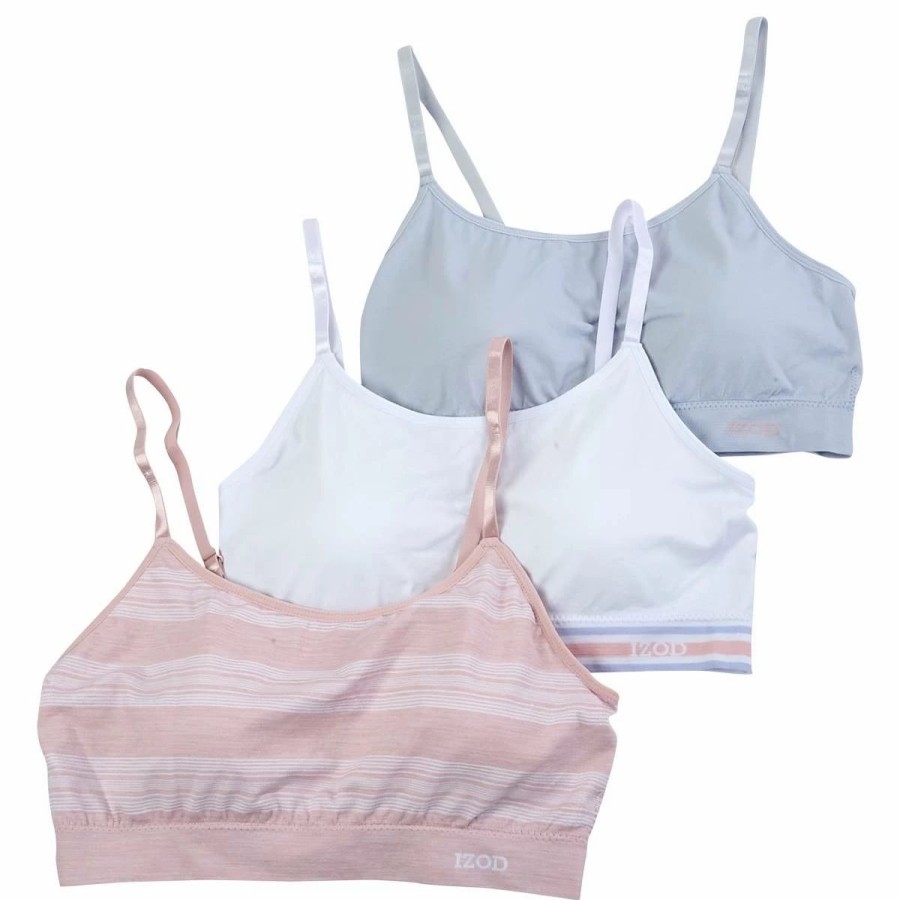 * Basics Womens Izod 3Pk. Comfort Wire Free Bras 503071Bv Basics