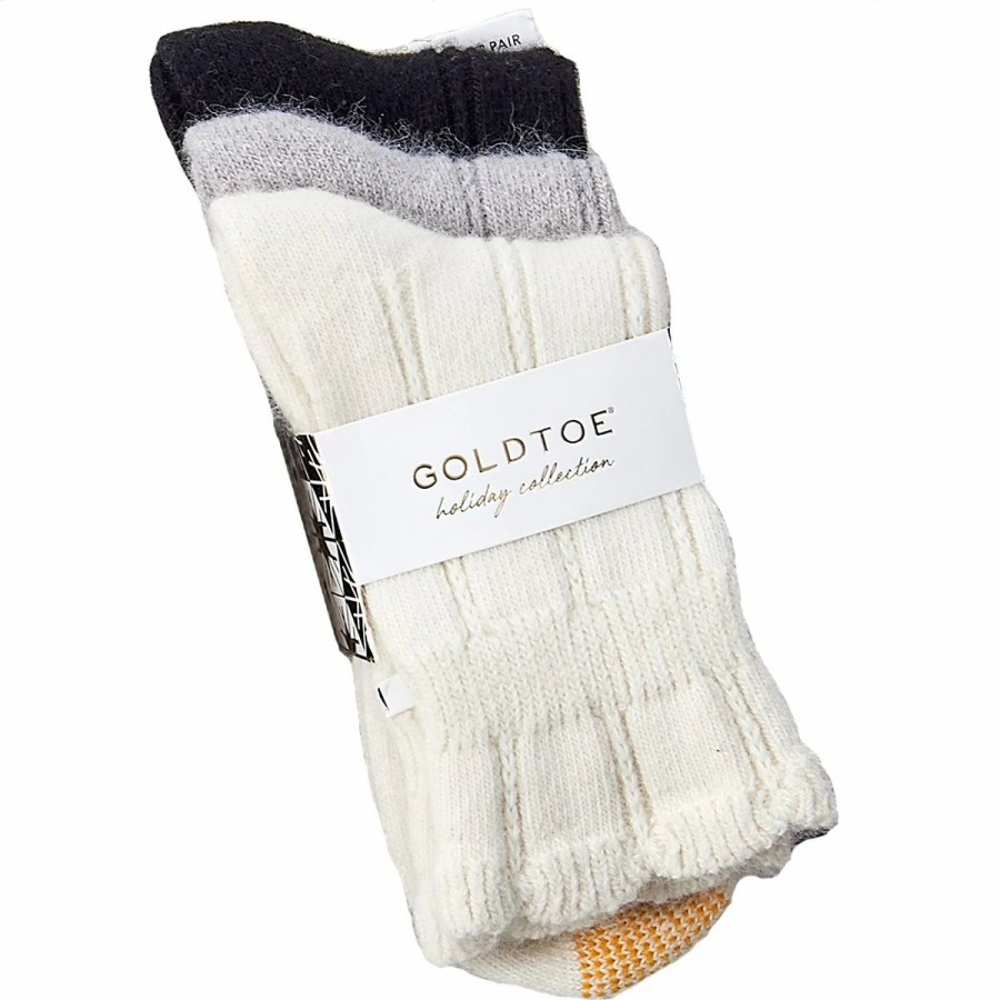 * Basics Womens Gold Toe 3Pk. Heavy Knit Bubble Crew Socks Basics