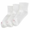 * Basics Womens Hue 3Pk. White Cotton Body Crew Socks Basics