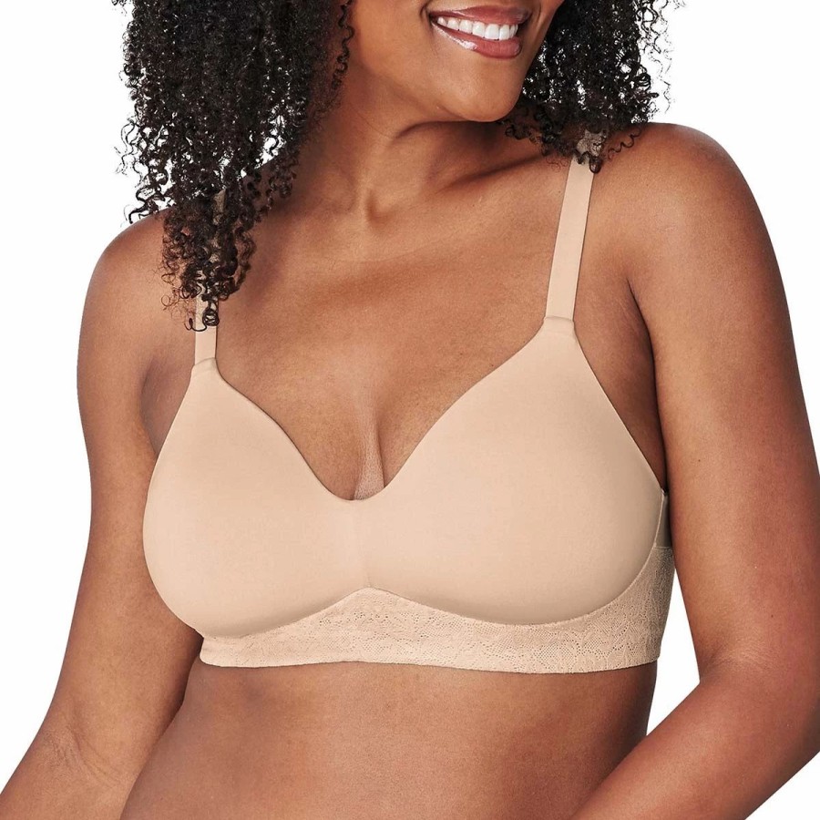 * Basics Plus Size Playtex Secrets Breathable Wire-Free Bra Us4830 Basics