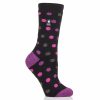 * Basics Womens Heat Holders Lite Poppy Spots Crew Socks Basics