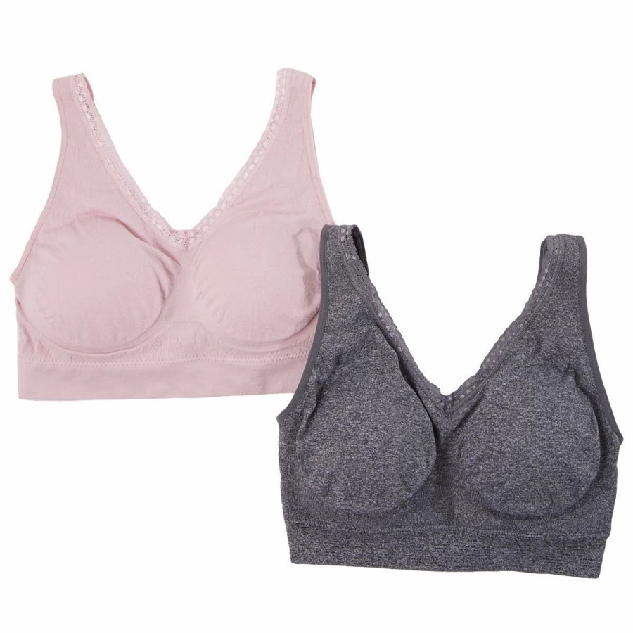 * Basics Plus Size Delta Burke 2Pk.Wire Free Bra Db5761-2Pkau Basics