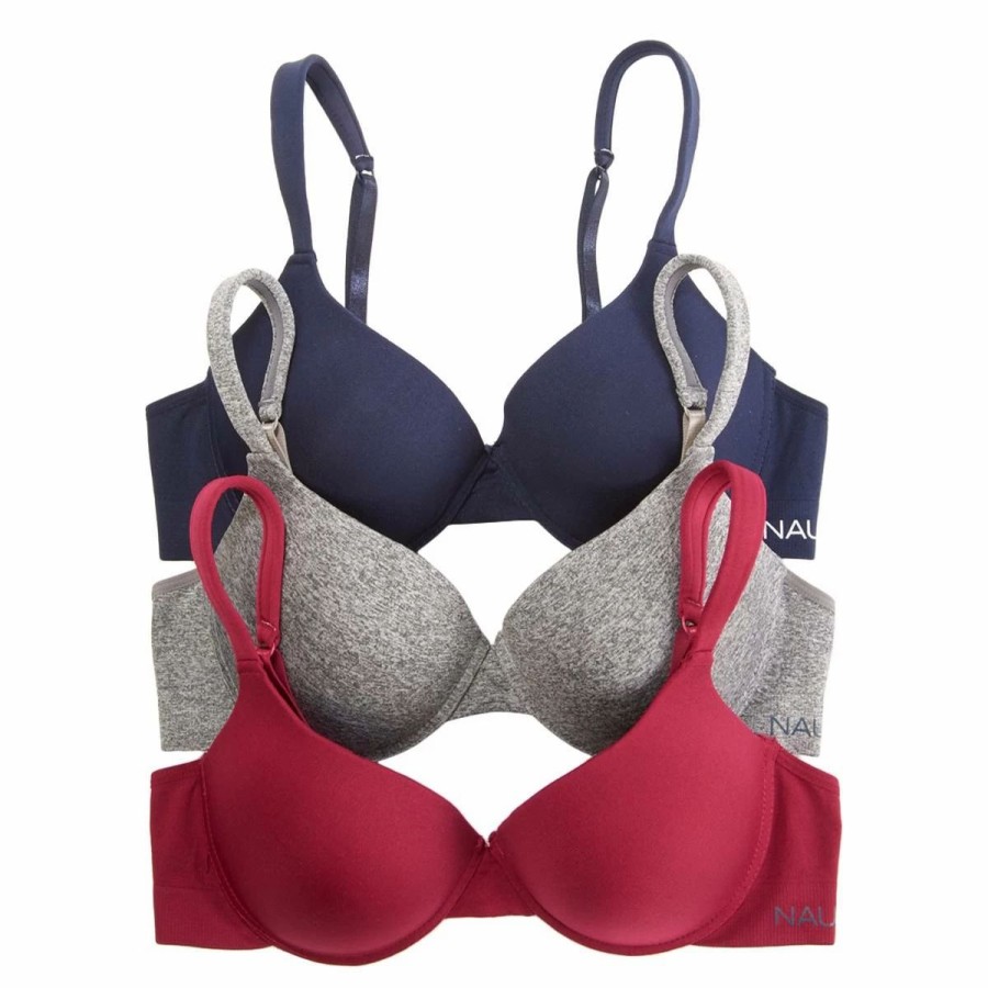 * Basics Womens Nautica 3Pk. T-Shirt Bras Nt4918-3Pkj Basics