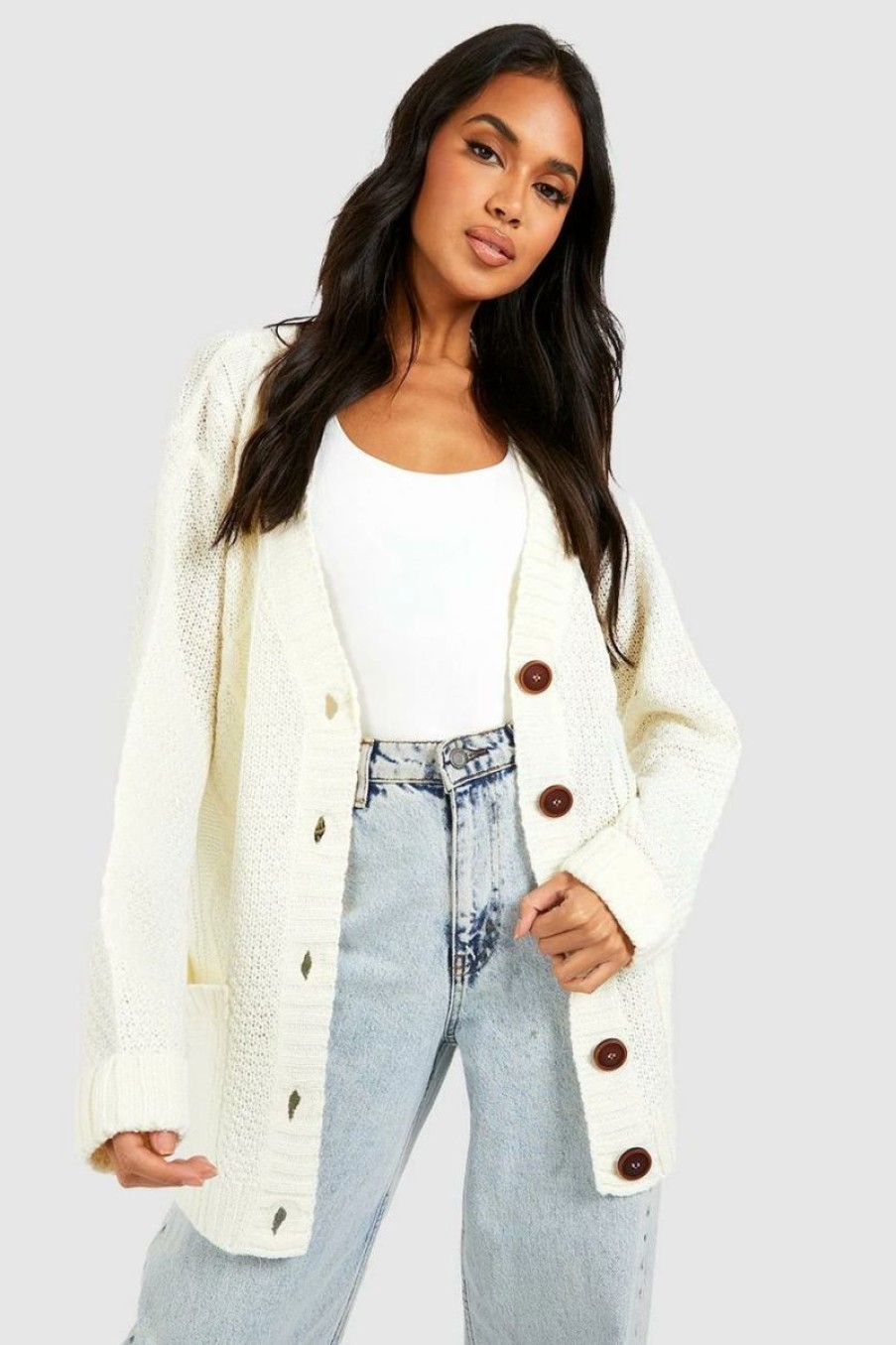 * Boyfriend Cardigan White