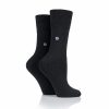 * Basics Womens Gentle Grip Solid Crew Socks Basics