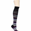 * Basics Womens Dr. Motion Compression Black Stripe Knee High Socks Basics